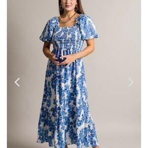 NWT Blue Floral Women's Dress Large